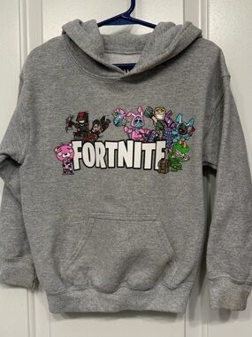 GUC! Youth Unisex Fortnite gray Graphic Hoodie Size XS
